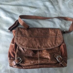 Fossil Leather Messenger Bags EUC